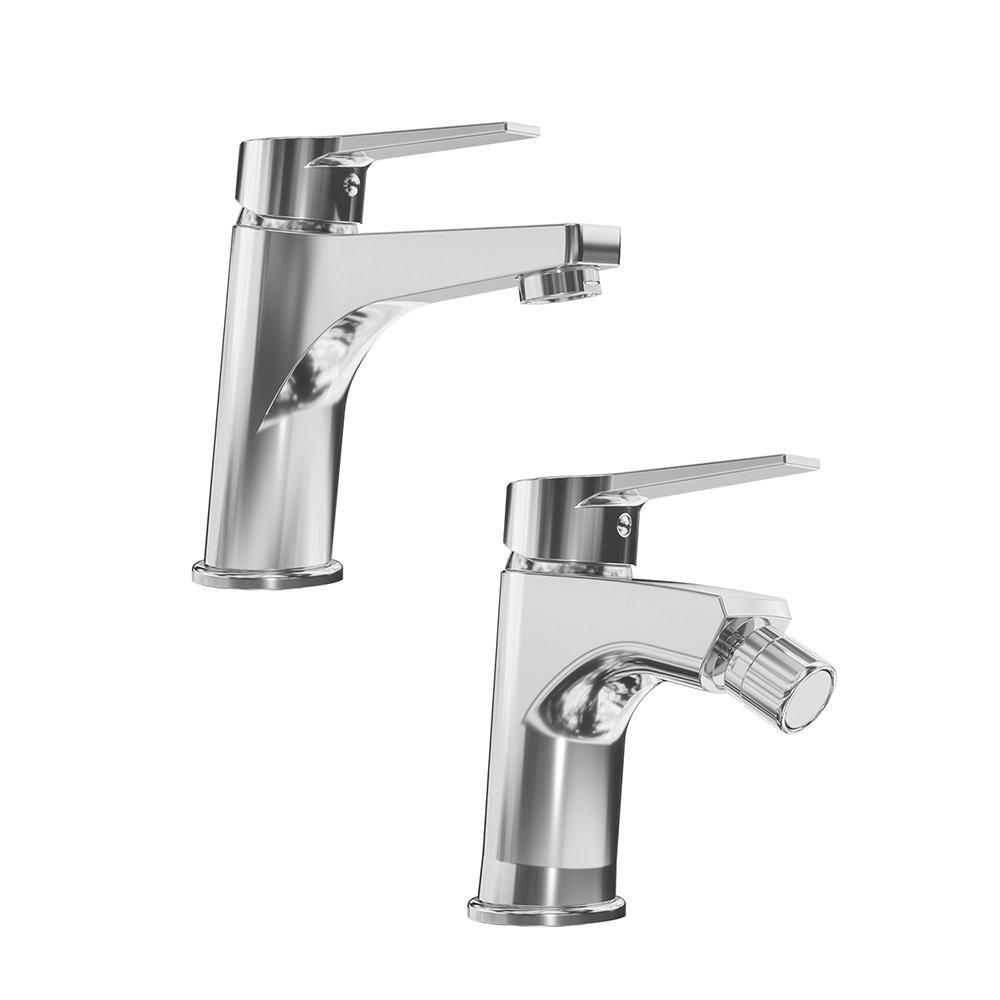 foto del prodotto set miscelatore lavabo e bidet senza scarico cromato sophia