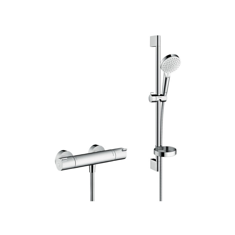 foto del prodotto set miscelatore termostatico ecostat set doccia crometta vario con portasapone 13211000 crometta2 hansgrohe