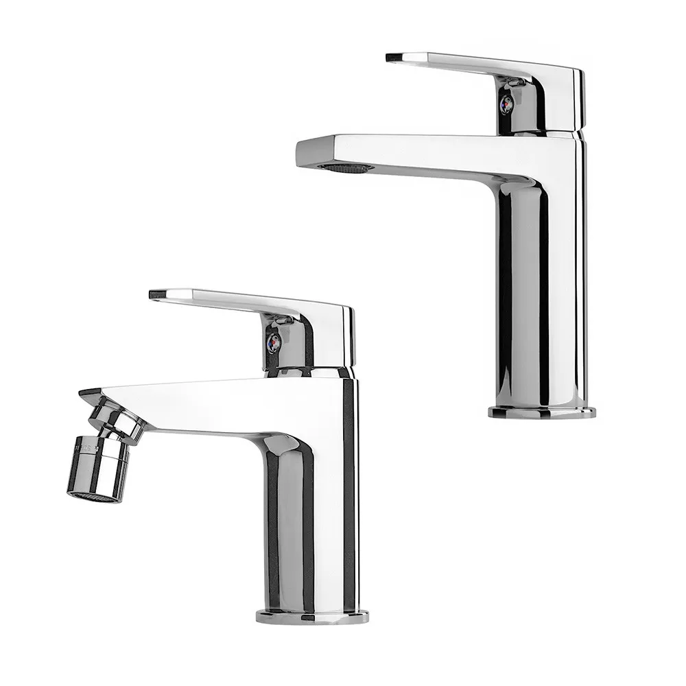 foto del prodotto set miscelatori lavabo e bidet cromati piralla baci piletta inclusa