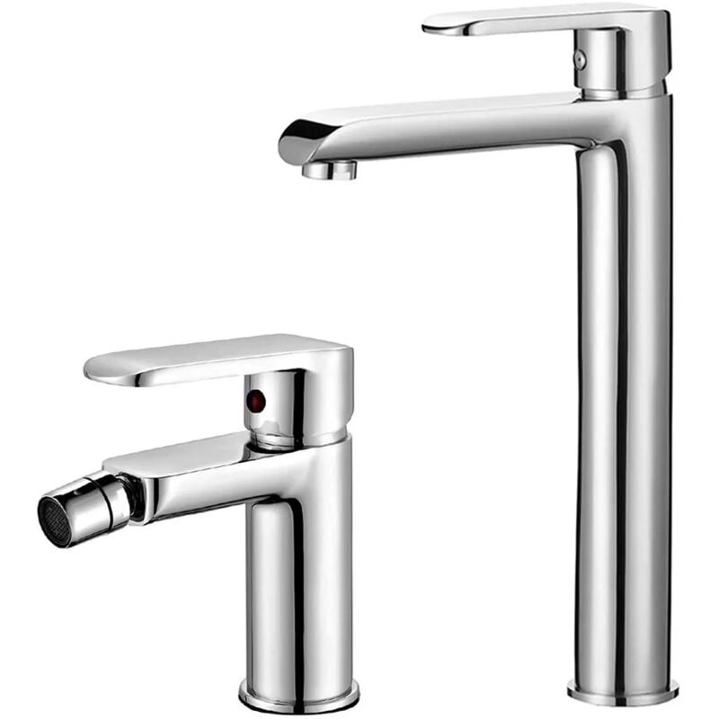 foto del prodotto set miscelatori lavabo e bidet cromati serie dalila