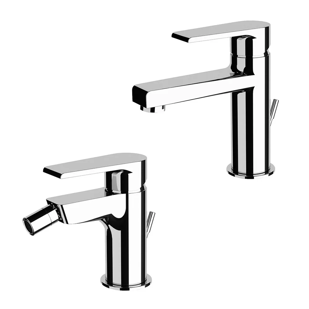 foto del prodotto set miscelatori lavabo e bidet cromato mariani artic scarico incluso