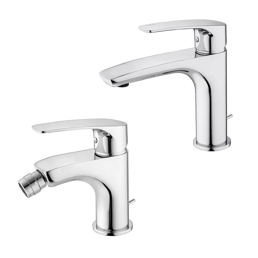 foto del prodotto set miscelatori paffoni lime lavabo e bidet con scarico incluso
