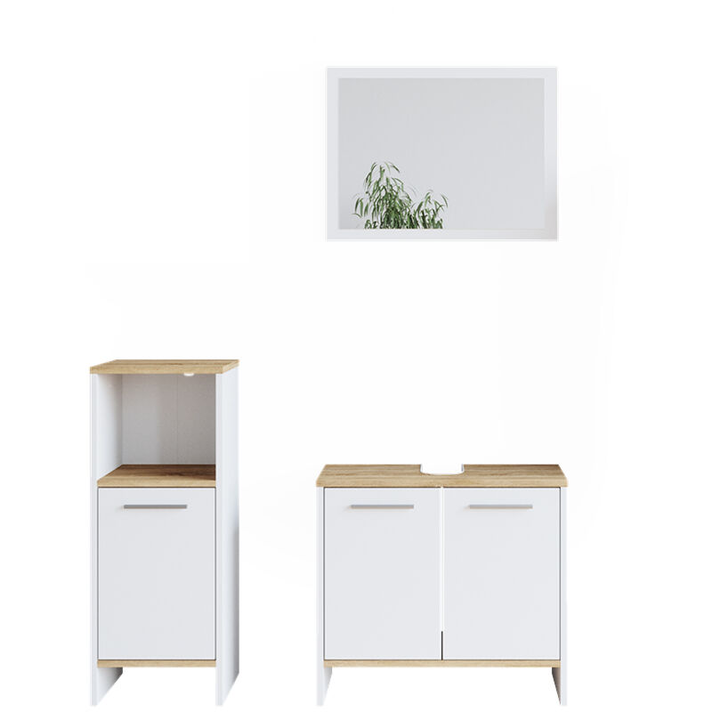 foto del prodotto set mobili bagno elvio, bianco, 3 parti vicco