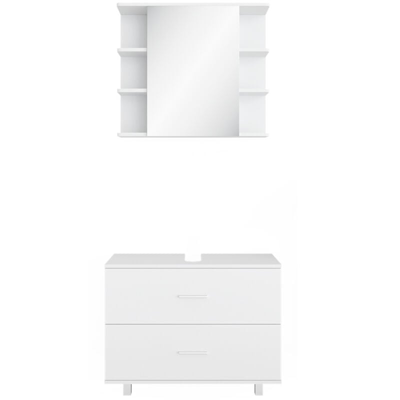 foto del prodotto set mobili bagno ilias, bianco, 2 parti, mobile base 80 cm, vicco