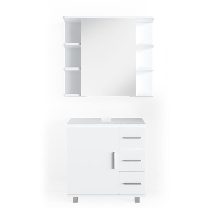 foto del prodotto set mobili bagno ilias, bianco, 2 parti vicco
