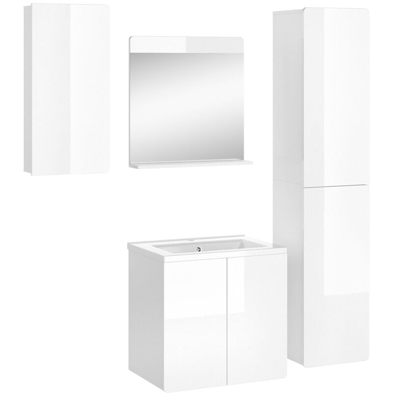 foto del prodotto set mobili bagno izan, bianco, 4 parti, vicco