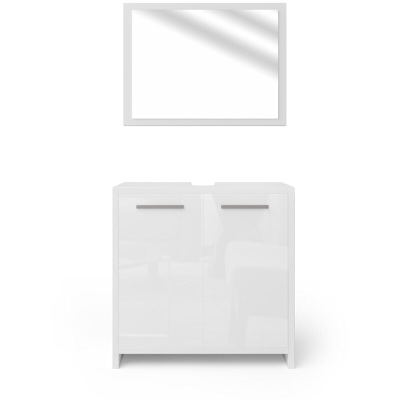 foto del prodotto set mobili bagno kiko, bianco lucido, 2 parti vicco