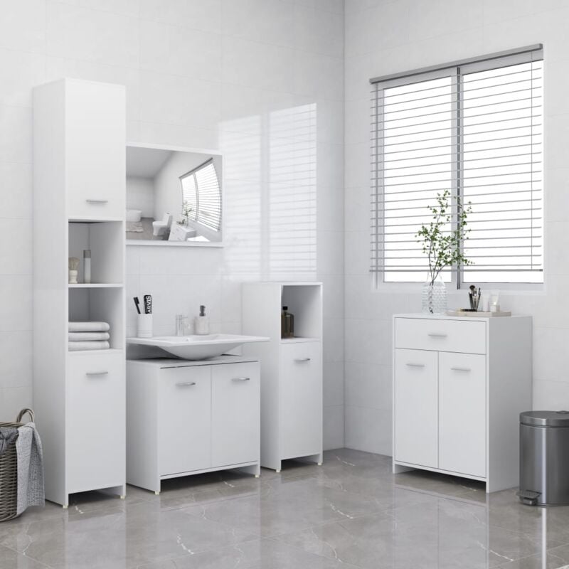 foto del prodotto set mobili da bagno 4 pz bianco vidaxl