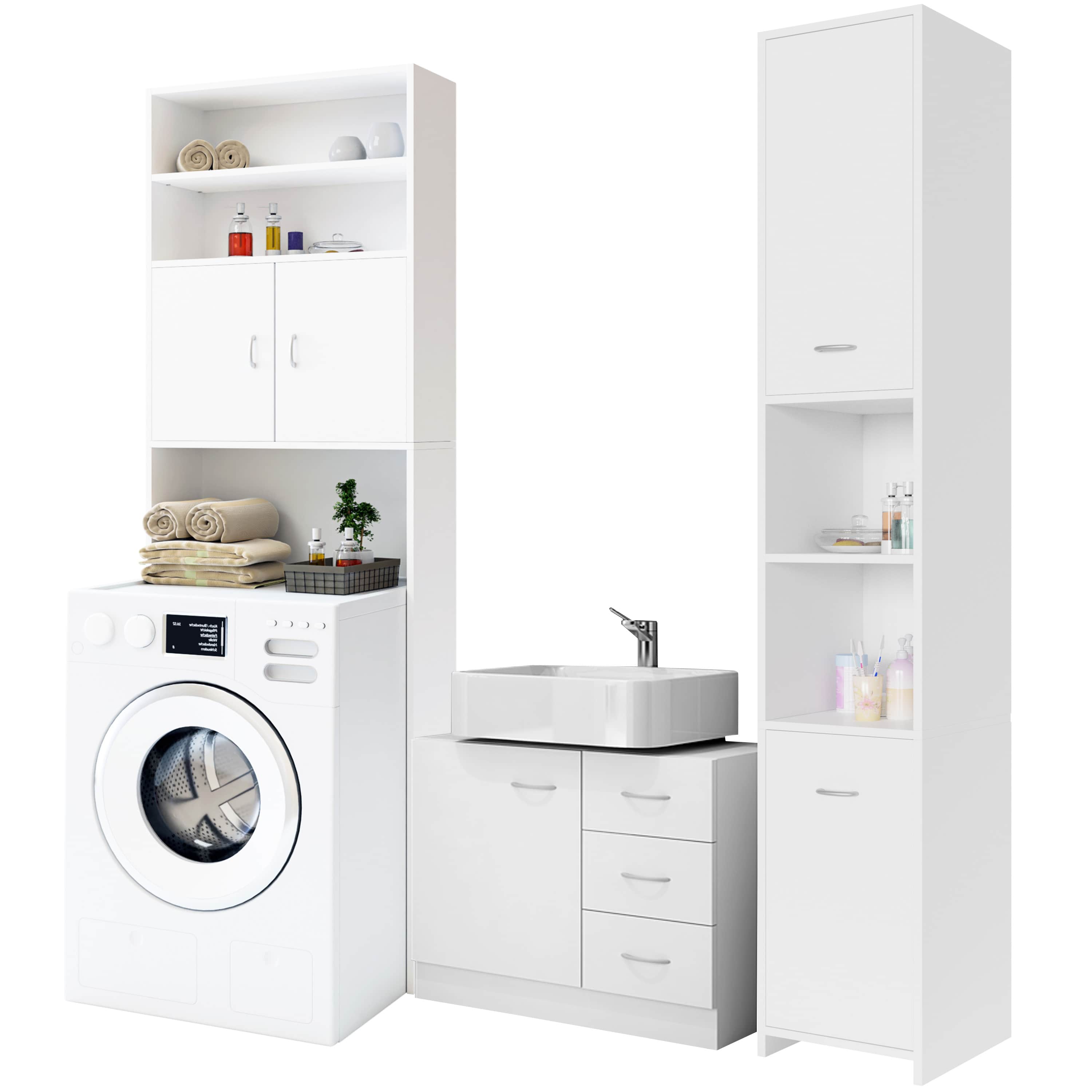 foto del prodotto set mobili da bagno bianco