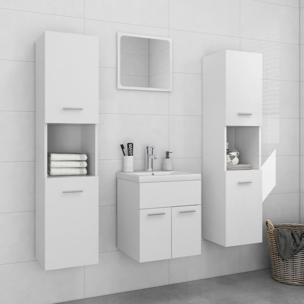 foto del prodotto set mobili da bagno bianco in truciolato cod mxl 60877