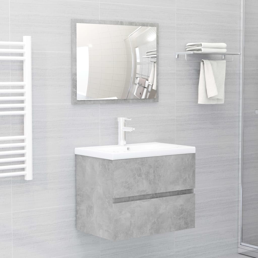 foto del prodotto set mobili da bagno grigio cemento in truciolatocod mxl 72762