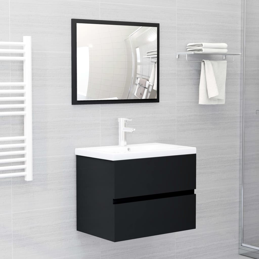 foto del prodotto set mobili da bagno nero in truciolato cod mxl 31383