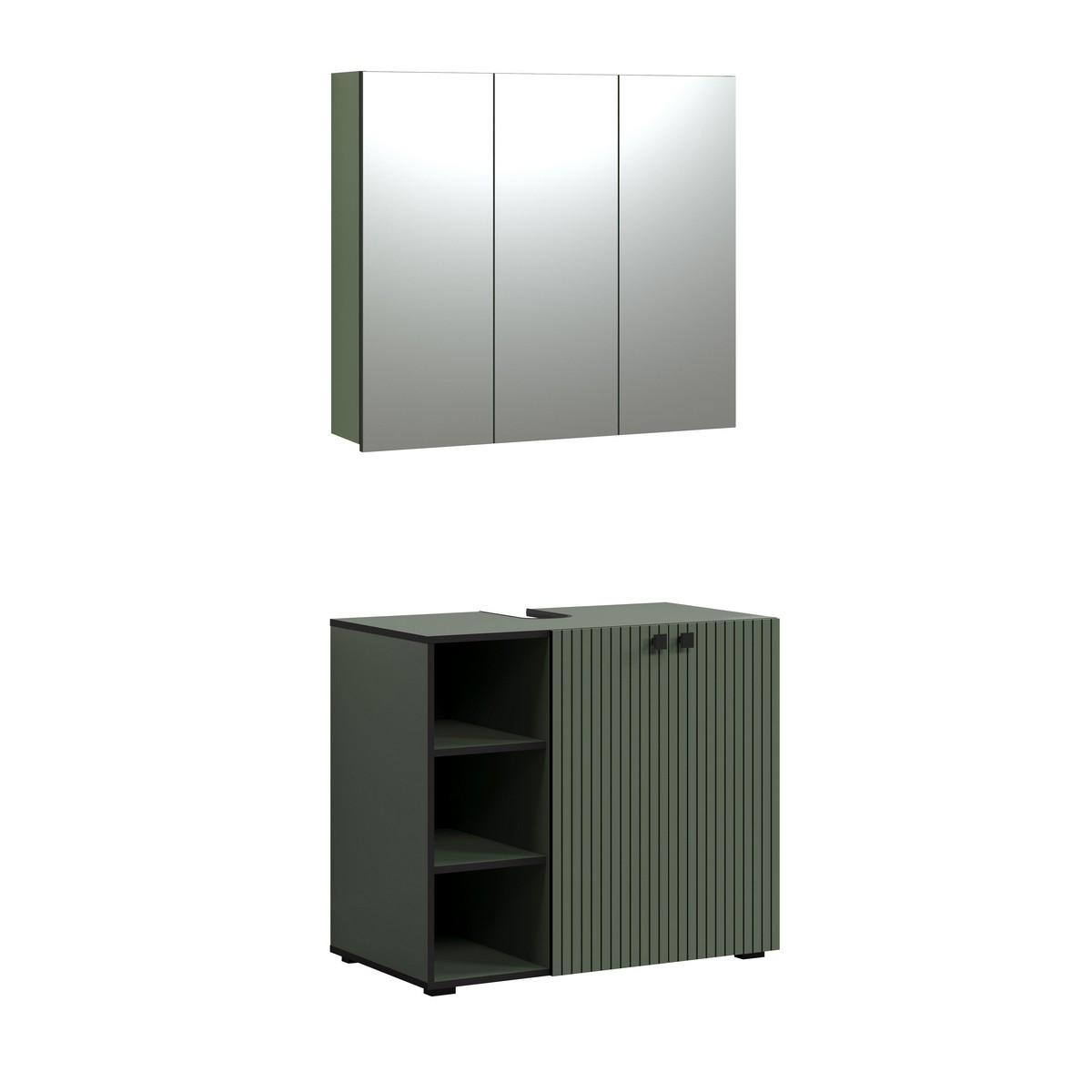 foto del prodotto set mobili da bagno pure, verde, fibre polimeriche, 90x186x53 cm, epikasa