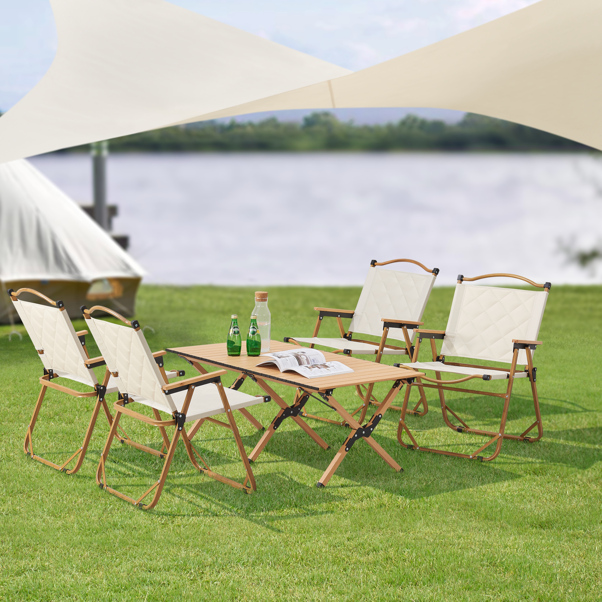 foto del prodotto set mobili da giardino botrugno pieghevole beige casa.pro