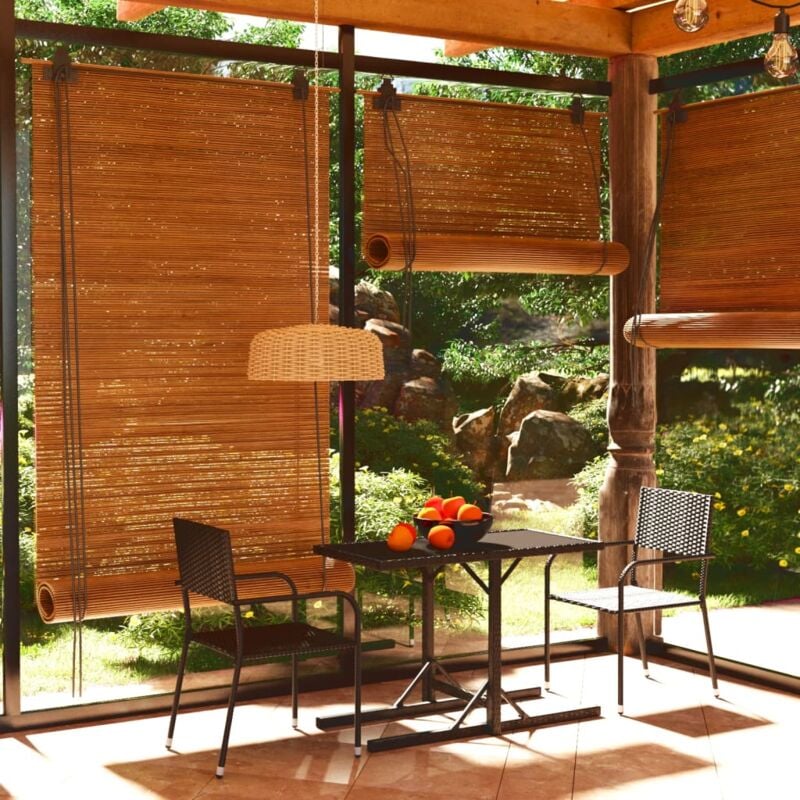 foto del prodotto set mobili da pranzo per giardino 3 pz nero