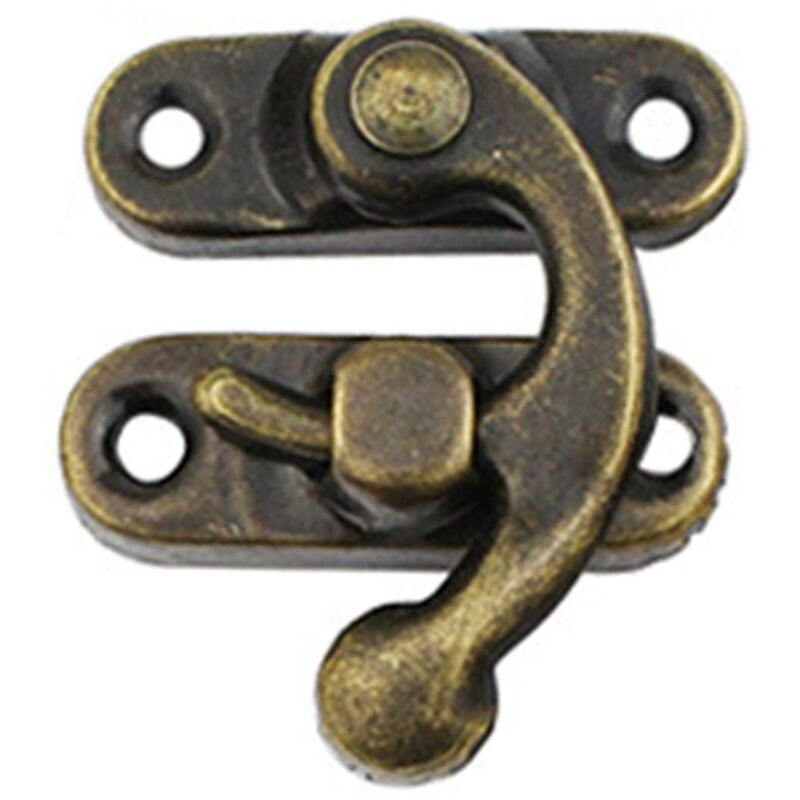 foto del prodotto set of 20 antique bronze color latch hasps with right hand swivel arm