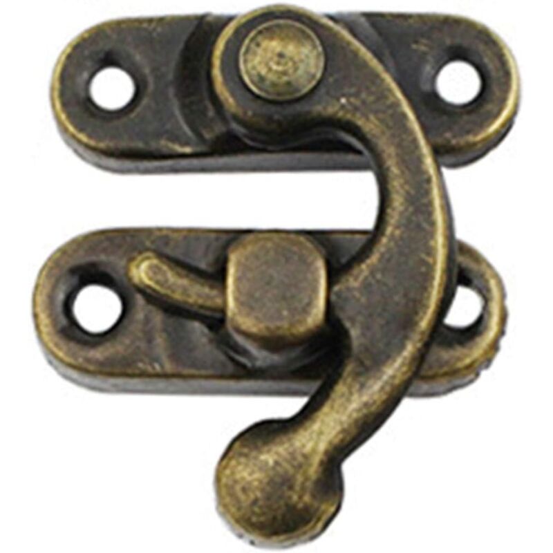 foto del prodotto set of 20 antique bronze color latch hasps with right hand swivel arm