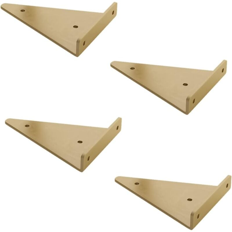foto del prodotto set of 4 floating shelf brackets shelf brackets, triangular wall bracket, hidden wall bracket