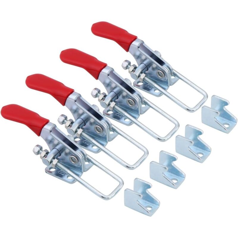 foto del prodotto set of 4 latch type toggle clamps holding capacity 163 kg gh 40323 u shaped