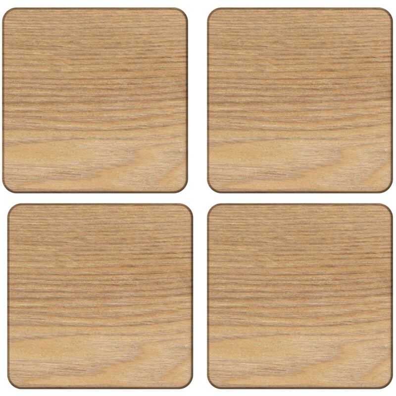 foto del prodotto set of 4 oak wood coasters by creative tops