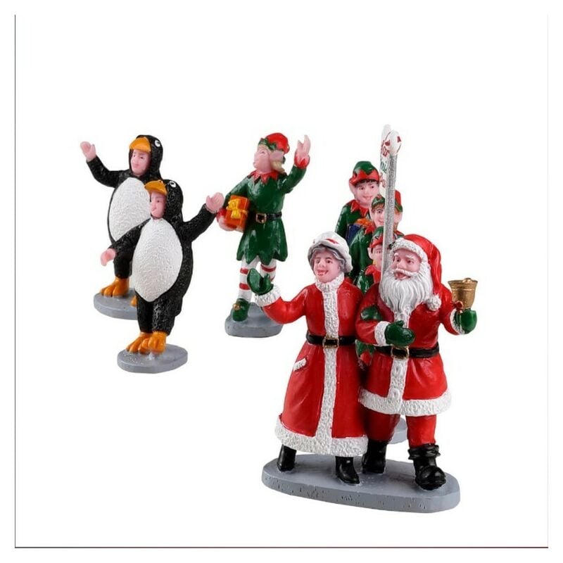 foto del prodotto set of 7 santa s elf parade 23592 villaggio di natale lemax
