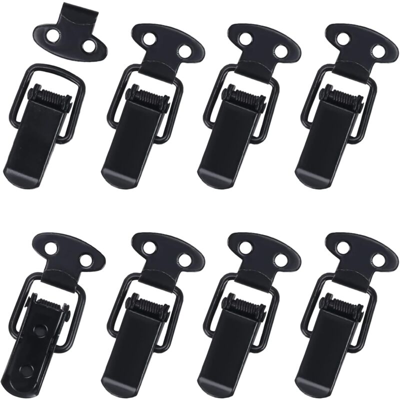 foto del prodotto set of 8 lever latches spring latches spring toggle latches black metal toggle latches