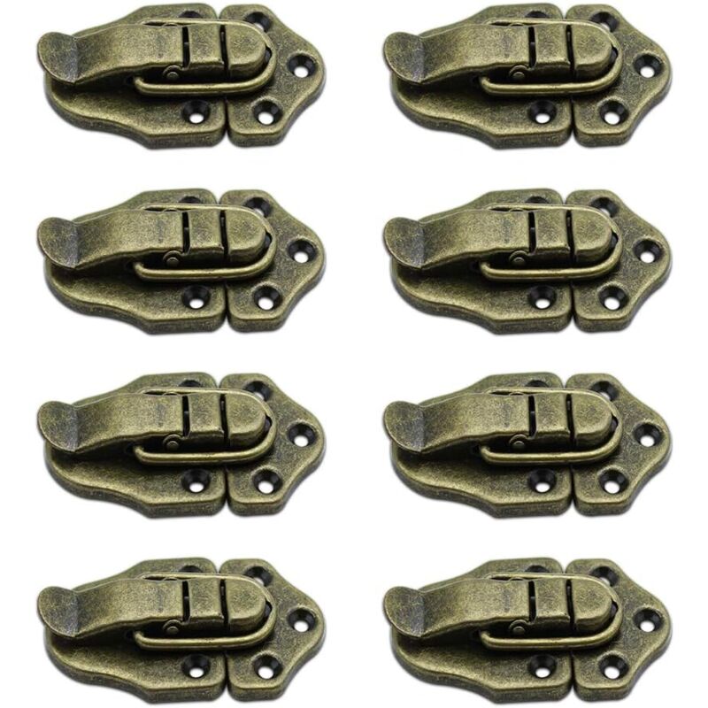 foto del prodotto set of 8 toggle clasp latches vintage retro toggle latch for jewelry boxes gift boxes bronze