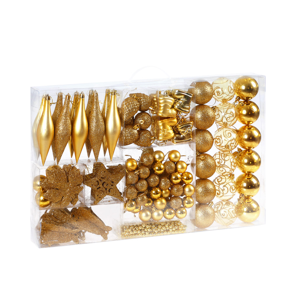 foto del prodotto set palline di natale 102 pezzi oro