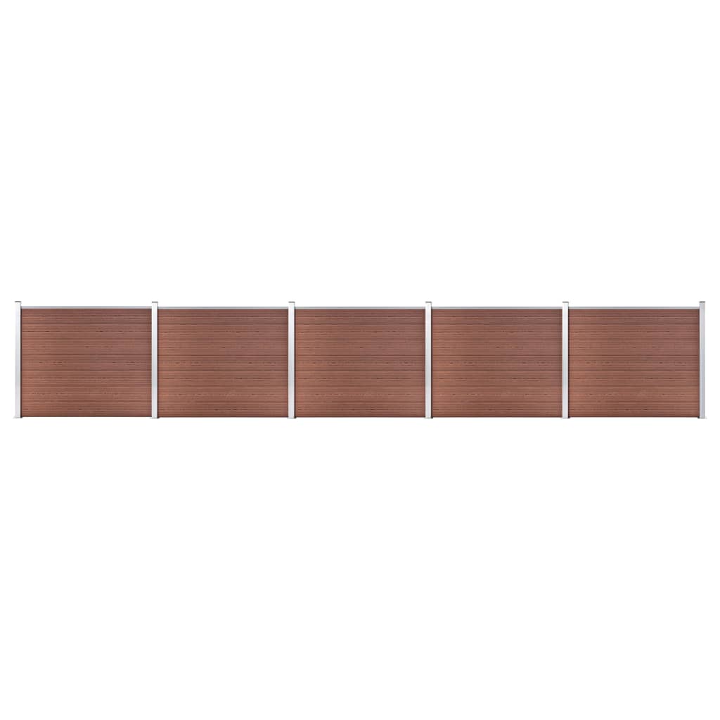foto del prodotto set pannelli di recinzione in wpc 872x146 cm marrone