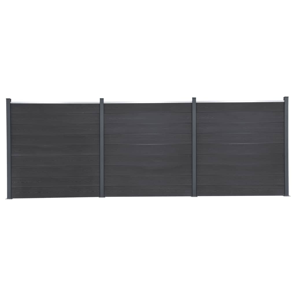 foto del prodotto set pannello di recinzione grigio 526x186 cm in wpccod mxl 83919