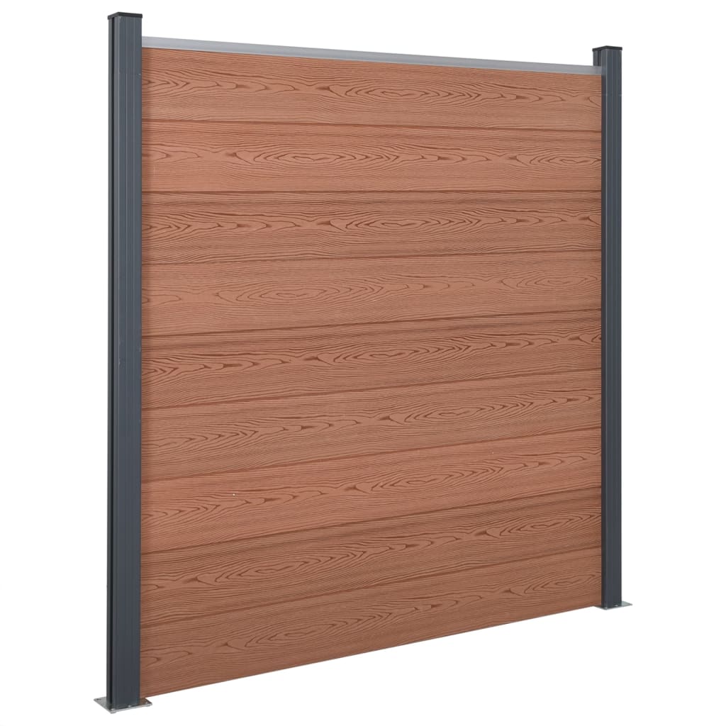 foto del prodotto set pannello di recinzione marrone 180x186 cm in wpccod mxl 131874