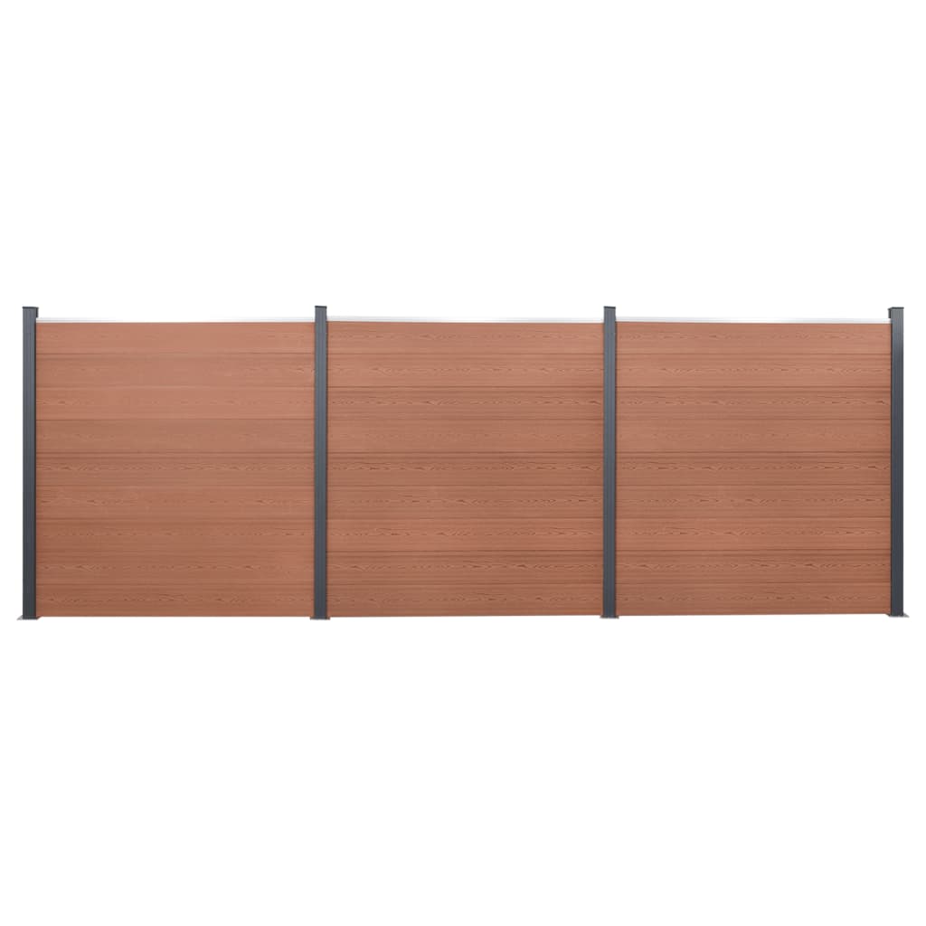 foto del prodotto set pannello di recinzione marrone 526x186 cm in wpccod mxl 107886