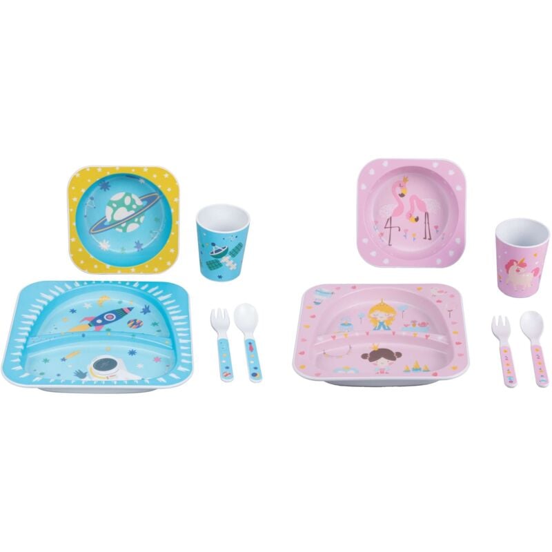 foto del prodotto set pappa 5pz. quadrato 2 colori assortiti