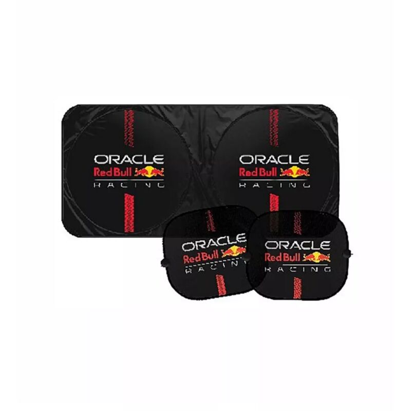 foto del prodotto set parasole e tendine redbull powerbar nero e rosso