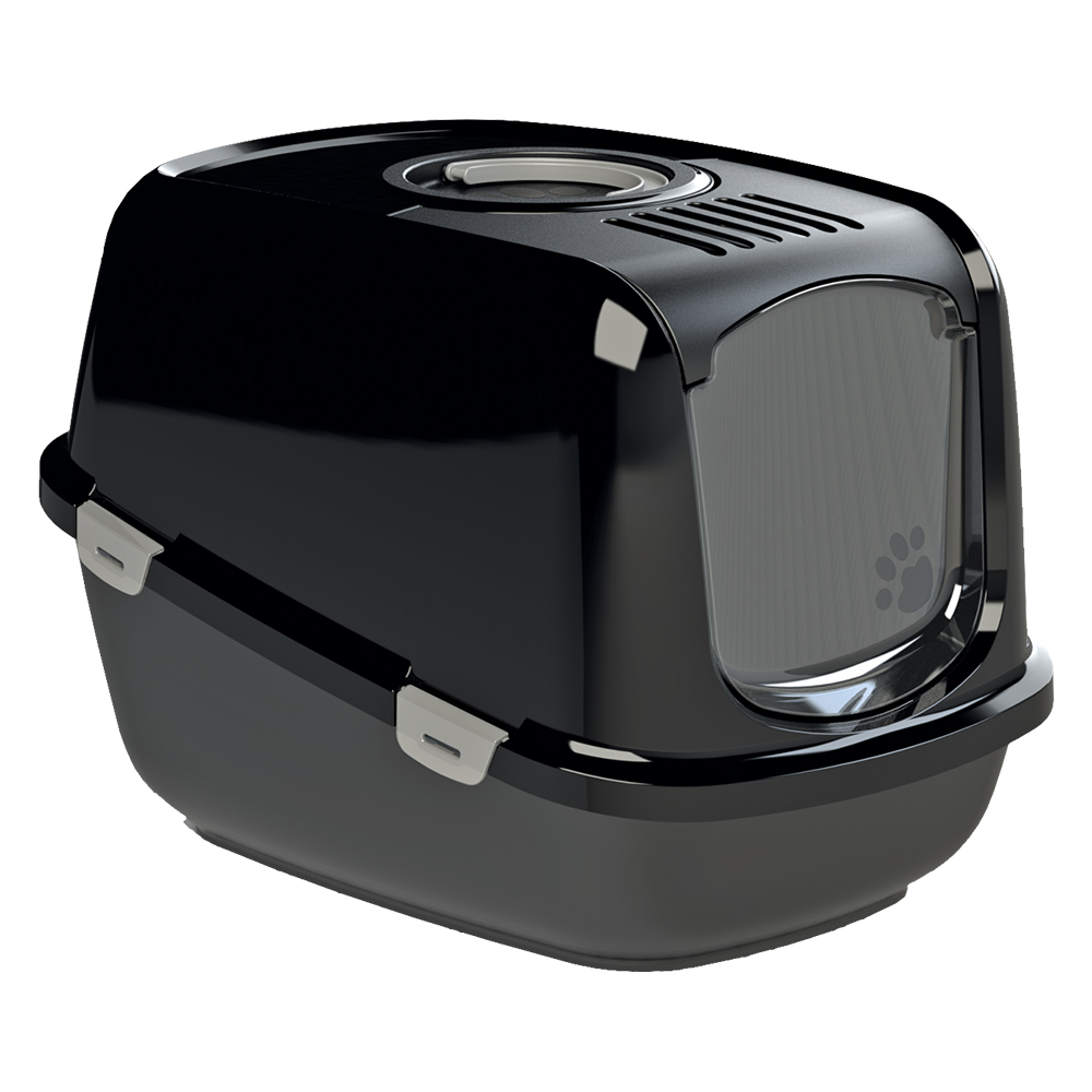 foto del prodotto set peewee ecodome toilette lettiera paletta nero