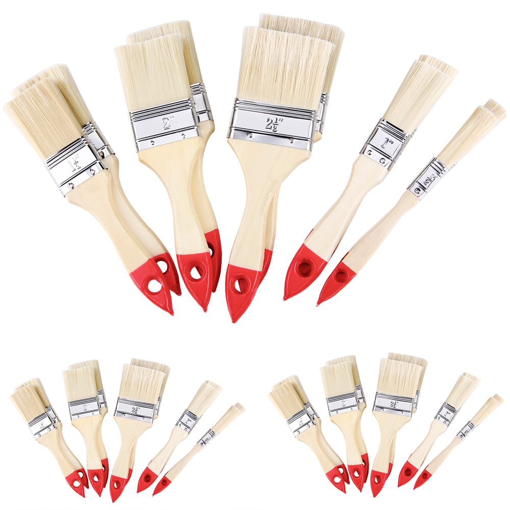 foto del prodotto set pennelli diverse misure 30 pezzi in legno