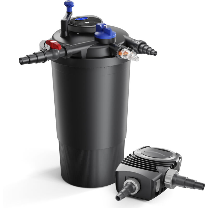 foto del prodotto set per laghetti xxl filtro a pressione 30000l chiarificatore uvc 11w pompa 70 w