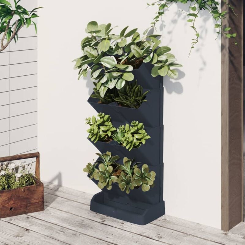 foto del prodotto set per piante giardino verticale 4 pz antracite polipropilene vidaxl