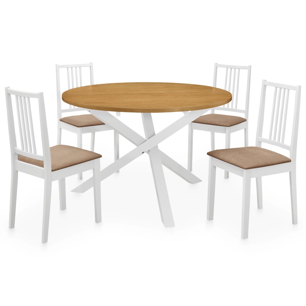 foto del prodotto set per sala da pranzo 5 pz in mdf bianco cod mxl 13506