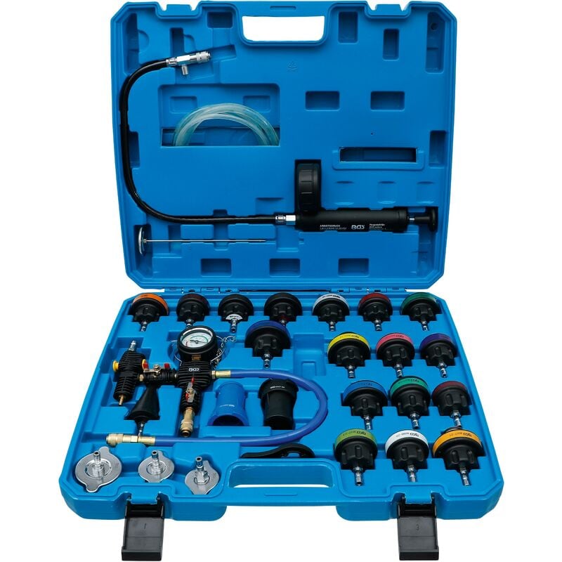 foto del prodotto set per test pressione sistemi di raffreddamento incl. strumenti di riempimento 28 pz.
