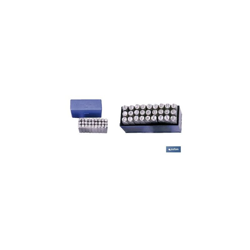 foto del prodotto set per timbri lettere 3 mm