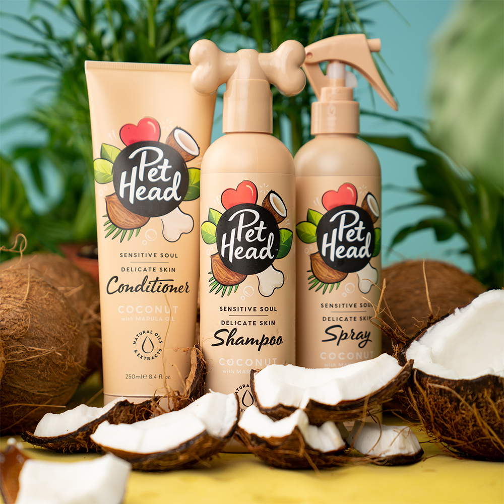 foto del prodotto set pet head sensitive soul - shampoo, balsamo, spray