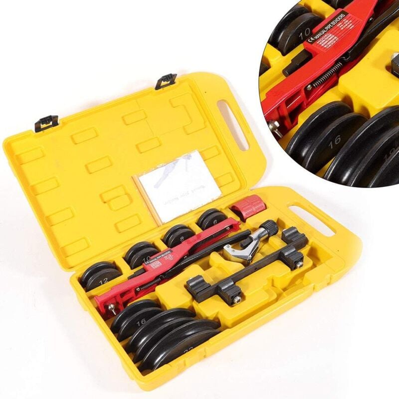 foto del prodotto set piegatubi manuale curvatubi per impieghi gravosi in acciaio inossidabile 6 22 mm