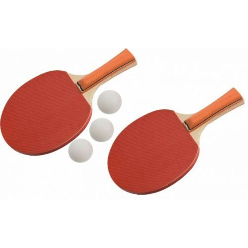 foto del prodotto set ping pong kit tennis da tavolo racchette 3 palline rete con morsetti 14214