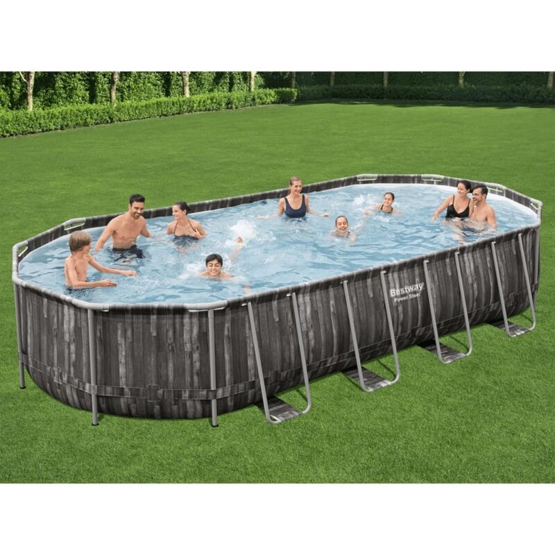 foto del prodotto set piscina ovale 7,32x3,66x1,22 m bestway