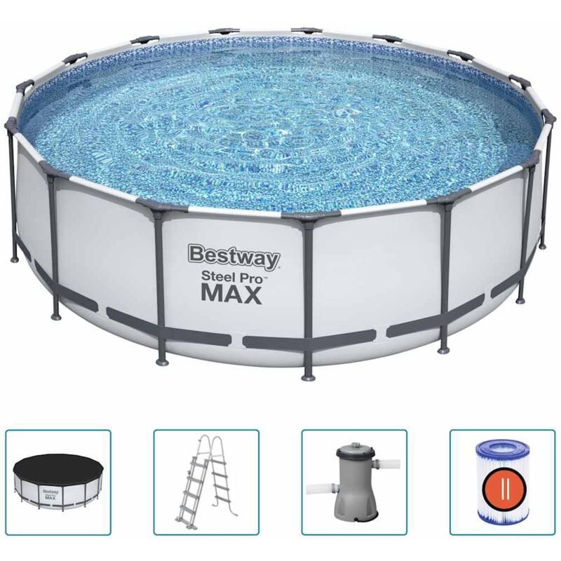 foto del prodotto set piscina rotonda steel pro max 457x122 cm bestway