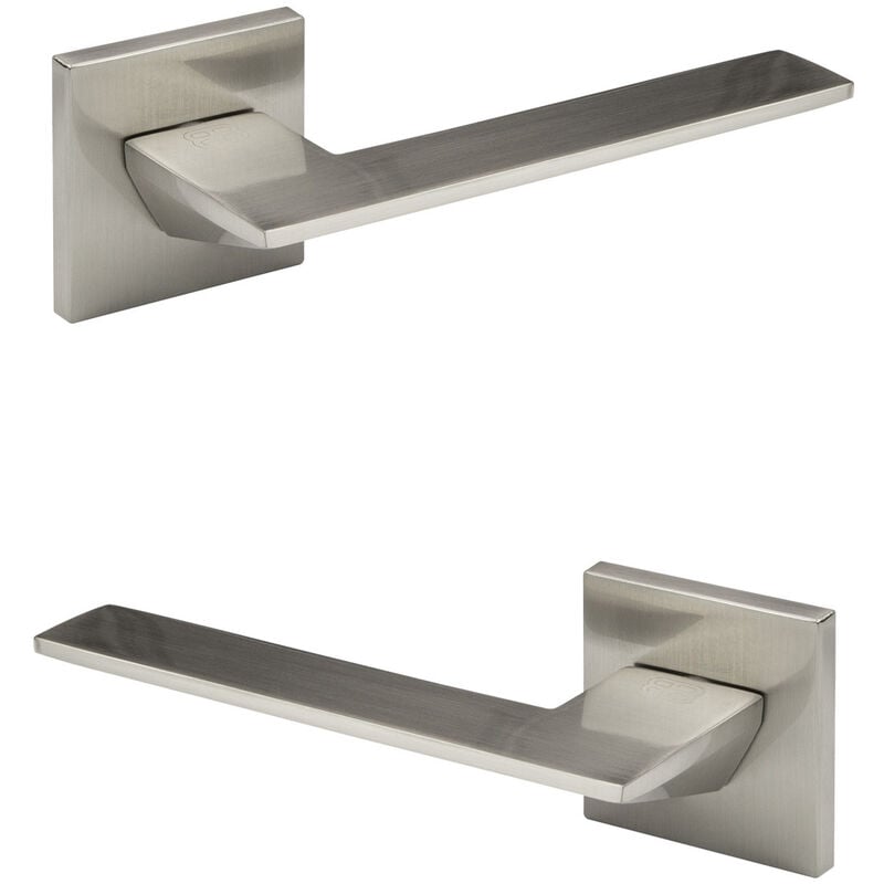 foto del prodotto set porta design, maniglia porta camera wc bagno alluminio opaco 4 colori - ricardo borelli q01 nichel opaco, maniglie delle porte