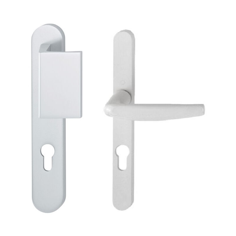 foto del prodotto set porta di piano piastra stretta atlanta hoppe 554 3346 1530 bianco 9010 chiave i entr.8 92 67 72 c.8 3096095