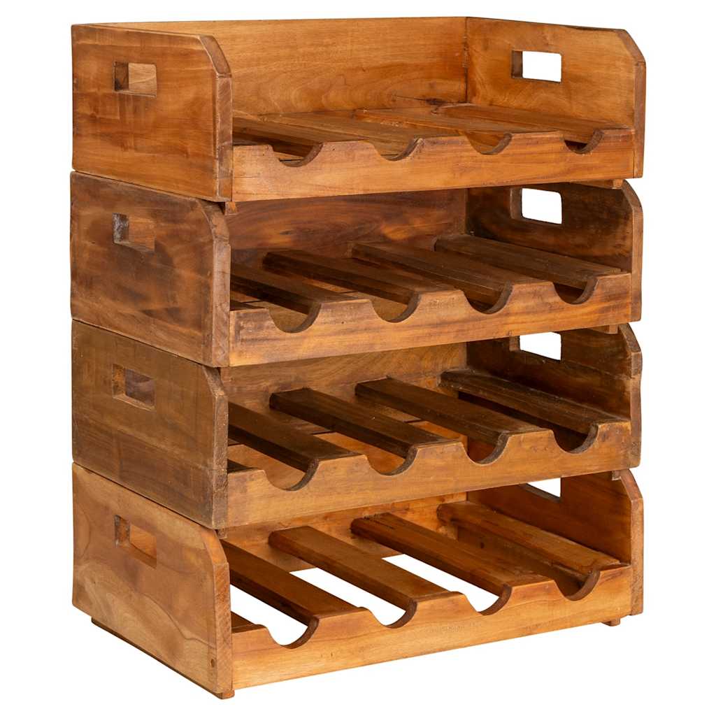 foto del prodotto set portavini 4pz per 16 bottiglie in legno massello recuperato cod mxl 49137