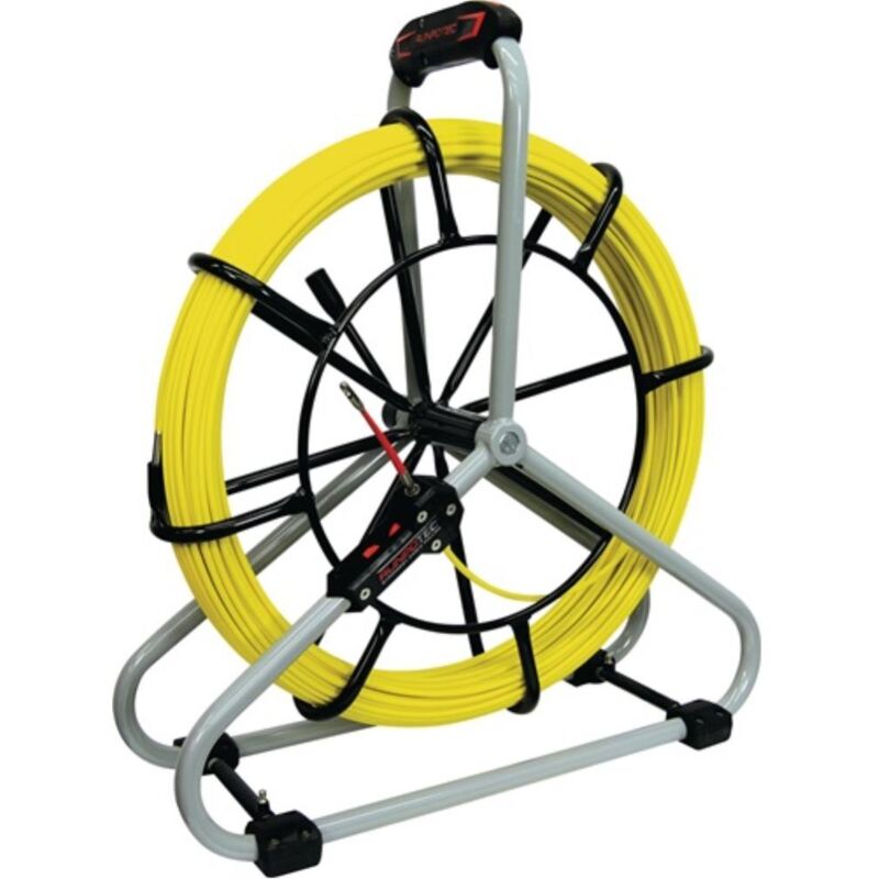 foto del prodotto set professionale barra in fibra di vetro 60 m, diametro 6 mm, filettatura rtg, diametro 6 mm con bobina d' acciaio, diametro 530 mm, 10063 - runpotec